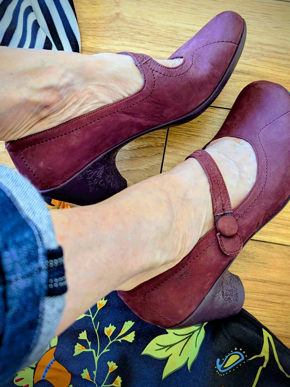 Camper Lulu Violet Nubuck Mary Jane Heels EU 39 / Escarpins Camper